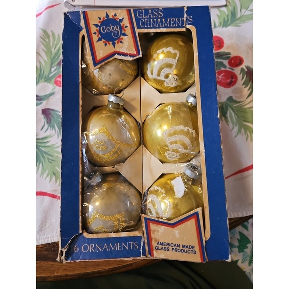 Coby Other - Vintage COBY Glass Christmas Balls / Original Box (497)